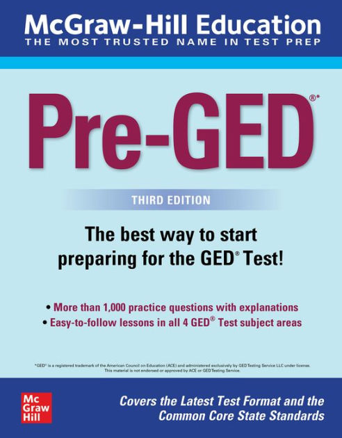 McGraw-Hill Education Pre-GED, Third Edition By McGraw Hill Editors ...