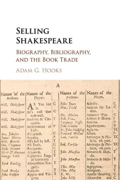 Selling Shakespeare: Biography, Bibliography, and the Book Trade