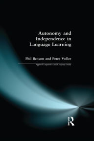 Title: Autonomy and Independence in Language Learning, Author: Phil Benson