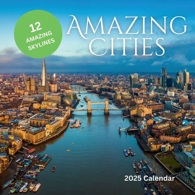 2025 Amazing Cities Wall Calendar 12 Amazing Skylines by Sticky Lolly