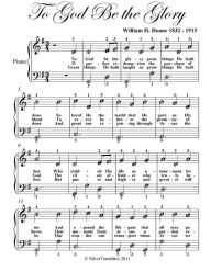 To God Be the Glory Easy Piano Sheet Music