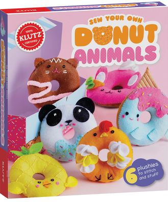 Six 5" Donut Plush Stuffed Animals Half Dozen Play Food Cute Assortment 