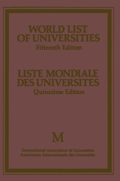 World List of Universities / Liste Mondiale des Universites