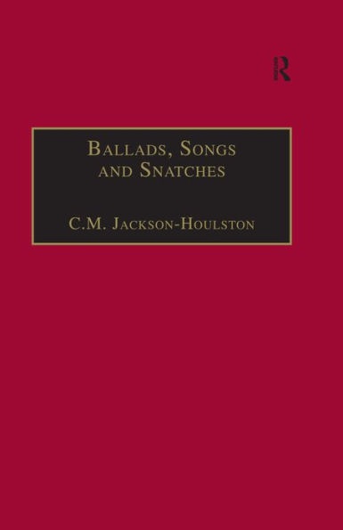 Ballads, Songs and Snatches: The Appropriation of Folk Song and Popular Culture in British 19th-Century Realist Prose