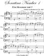 Sonatina Number 1 First Movement Anh 5 - Easiest Piano Sheet Music
