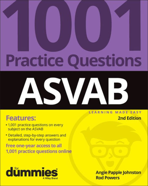 ASVAB 1001 Practice Questions For Dummies (+ Online Practice) by Angie