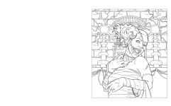 Alternative view 4 of The Ghoulish Horror Coloring Kit: Includes a 64-page book, 6 frameable colouring prints and 10 pencils