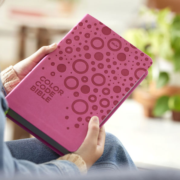 NKJV, Color Code Bible for Kids, Pink Leathersoft, Comfort Print