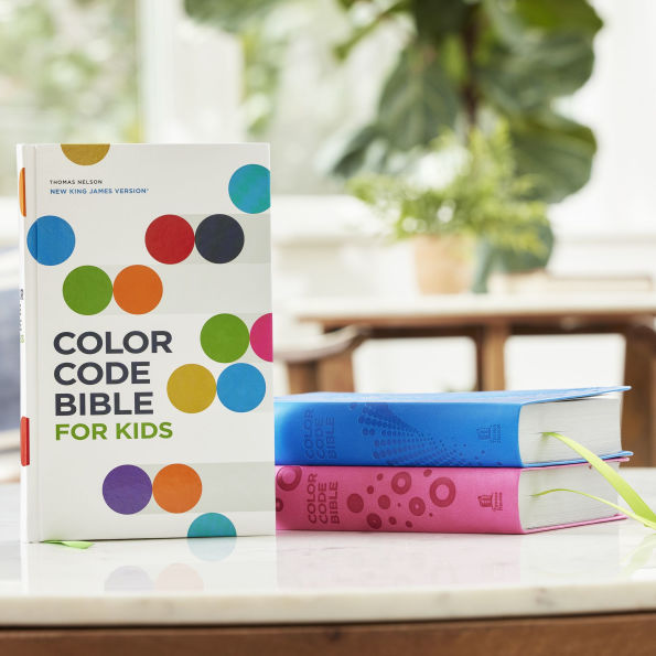 NKJV, Color Code Bible for Kids, Blue Leathersoft, Comfort Print