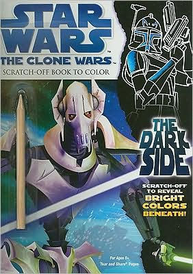 star wars the clone wars the dark side scratch off book to color by