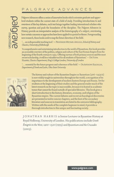 Palgrave Advances in Byzantine History / Edition 1