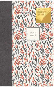 Title: NKJV Thinline Bible, Red Letter Edition, Comfort Print, Orange Grey Floral (B&N Exclusive Edition), Author: Thomas Nelson