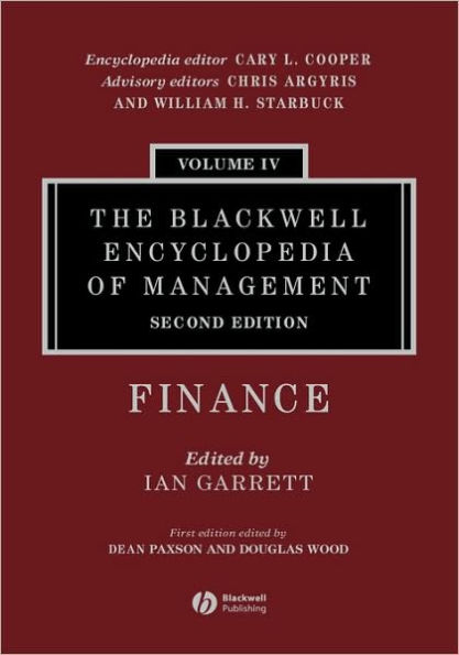 The Blackwell Encyclopedia of Management, Finance