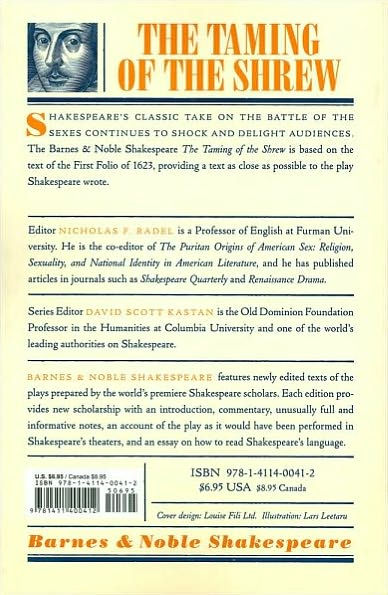 The Taming of the Shrew (Barnes & Noble Shakespeare)