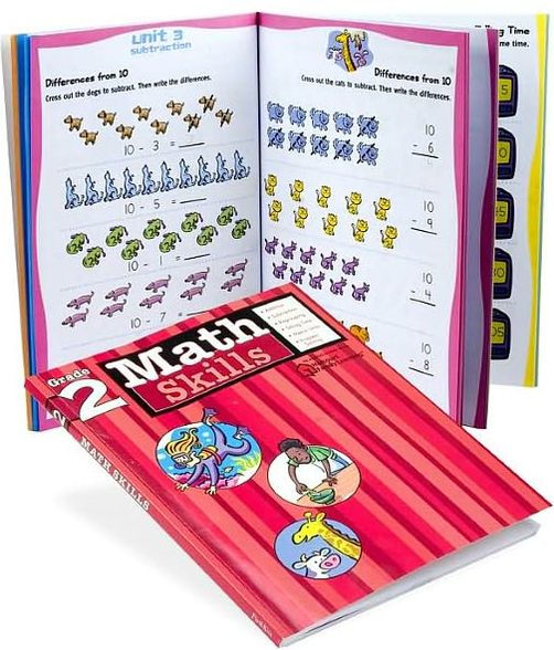 Math Skills: Grade 2 (Flash Kids Harcourt Family Learning)