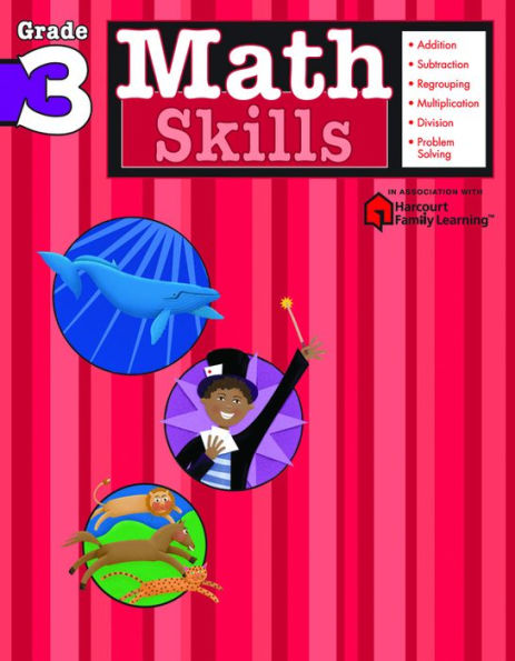 Math Skills: Grade 3 (Flash Kids Harcourt Family Learning)