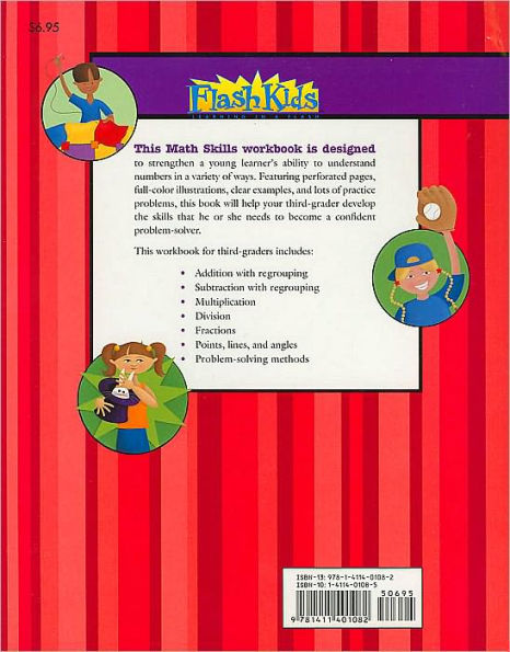 Math Skills: Grade 3 (Flash Kids Harcourt Family Learning)