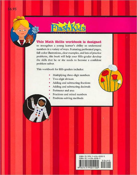 Math Skills: Grade 5 (Flash Kids Harcourt Family Learning)