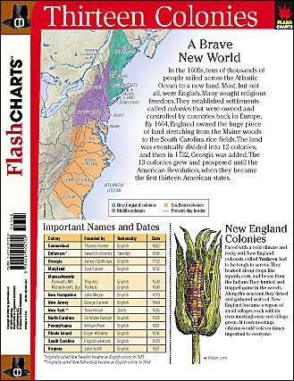 Thirteen Colonies (FlashCharts) by Flash Kids Editors, Paperback