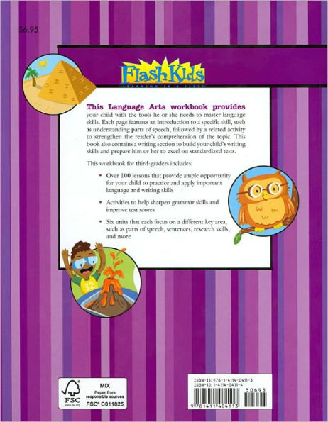 Language Arts: Grade 3 (Flash Kids Harcourt Family Learning)