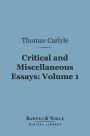 Critical and Miscellaneous Essays, Volume 1 (Barnes & Noble Digital Library)
