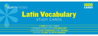 Title: Latin Vocabulary SparkNotes Study Cards, Author: SparkNotes
