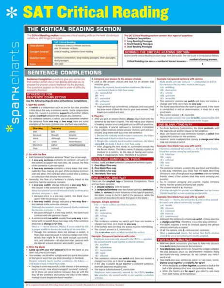 SAT Critical Reading SparkCharts