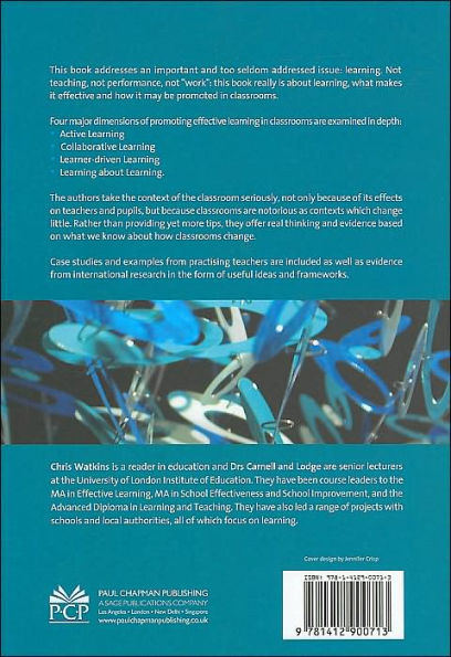 Effective Learning in Classrooms