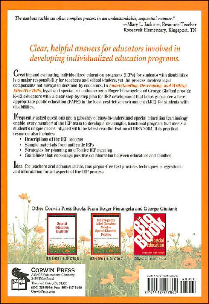 Understanding, Developing, and Writing Effective IEPs: A Step-by-Step Guide for Educators
