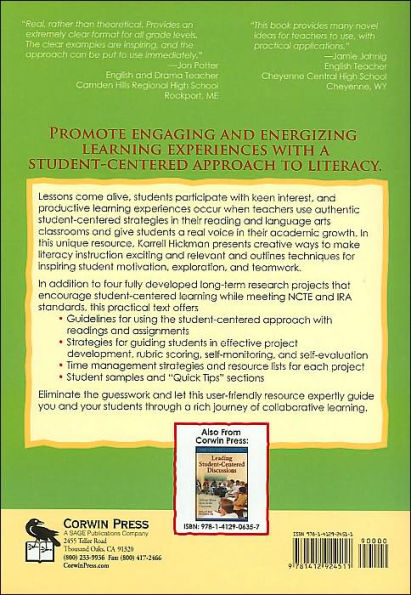 Literacy Projects for Student-Centered Classrooms: Tips and Lessons to Engage Students