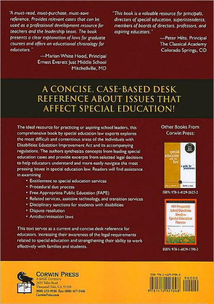 Essential Concepts and School-Based Cases in Special Education Law / Edition 1