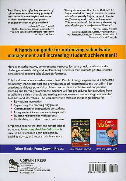 Promoting Positive Behaviors: An Elementary Principal's Guide to Structuring the Learning Environment / Edition 1