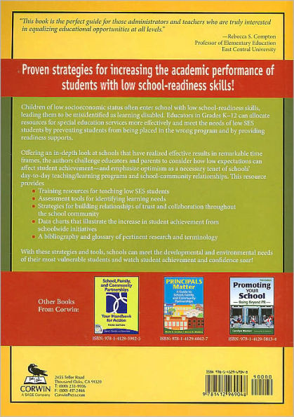 Poverty Is NOT a Learning Disability: Equalizing Opportunities for Low SES Students