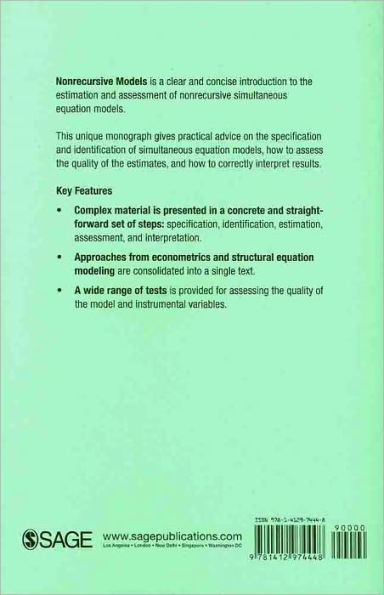 Nonrecursive Models: Endogeneity, Reciprocal Relationships, and Feedback Loops