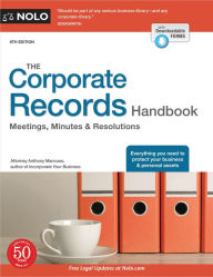 Title: Corporate Records Handbook, The: Meetings, Minutes & Resolutions, Author: Anthony Mancuso Attorney