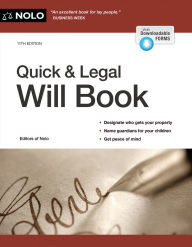 Title: Quick & Legal Will Book, Author: Denis Clifford Attorney