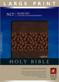 Slimline Center Column Reference Bible NLT, Large Print, Floral TuTone