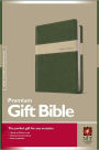 Premium Gift Bible NLT, TuTone (Red Letter, LeatherLike, Evergreen/Stone)