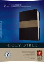 Slimline Center Column Reference Bible NLT, TuTone (Red Letter, LeatherLike, Black/Taupe, Indexed)