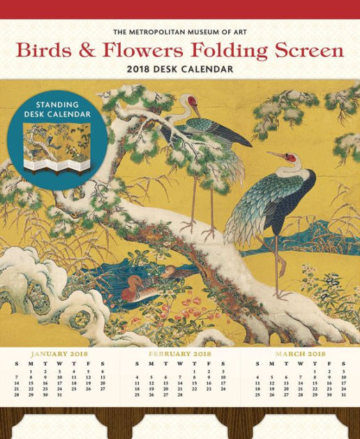 Birds And Flowers Folding Screen 2018 Desk Calendar By Metropolitan Birds And Flowers Folding Screen 2018 Desk Calendar