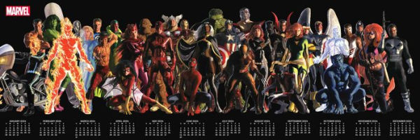 Alex Ross Marvel Mural 2024 Oversized Wall Calendar