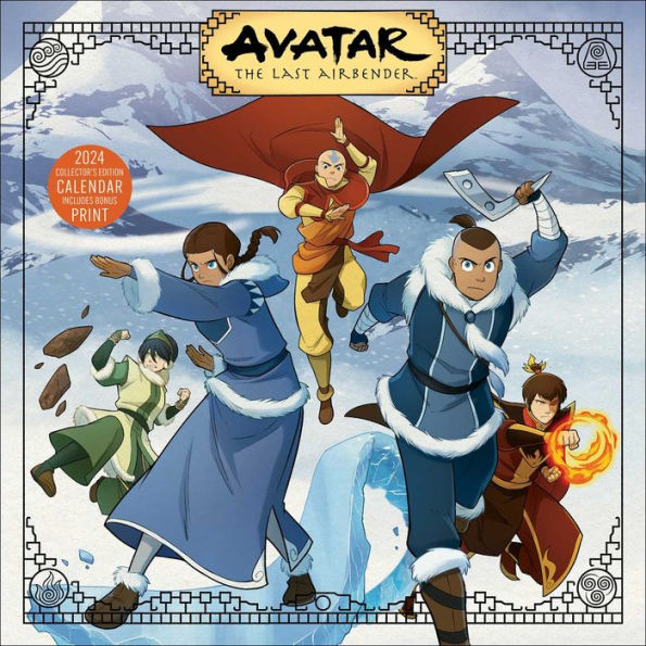 Avatar: The Last Airbender 2024 Collector's Edition Wall Calendar: 13 Illustrations + Bonus Print