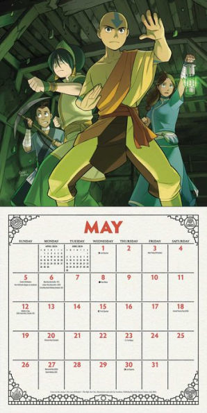 Avatar: The Last Airbender 2024 Collector's Edition Wall Calendar: 13 Illustrations + Bonus Print