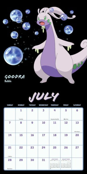 Pok mon Moves 2024 Wall Calendar