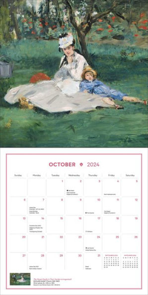 Impressionism and Post-Impressionism 2024 Wall Calendar