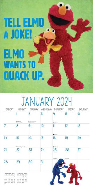 Sesame Street Elmo Loves You 16-Month 2023-2024 Wall Calendar: September 2023-December 2024