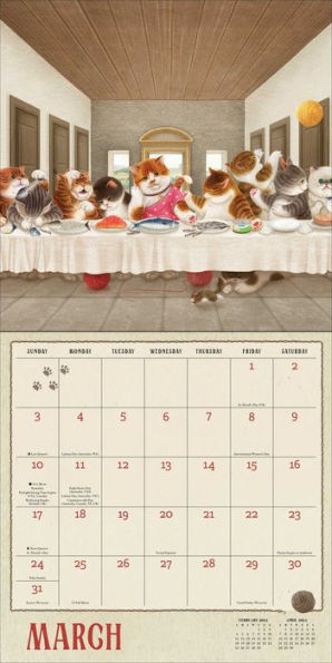 Meowsterpieces 2024 Wall Calendar