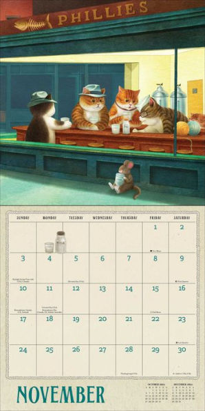 Meowsterpieces 2024 Wall Calendar