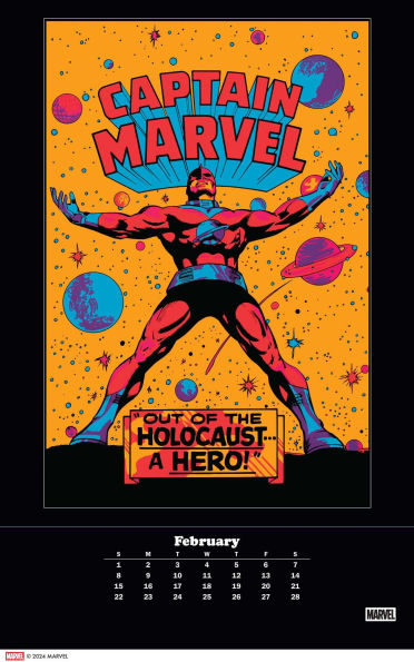 2026 Marvel Classic Black Light Poster Calendar with 12 Frameable Prints