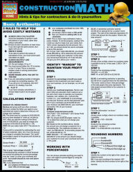 Title: Construction Math: QuickStudy Laminated Reference Guide, Author: Chris Prince